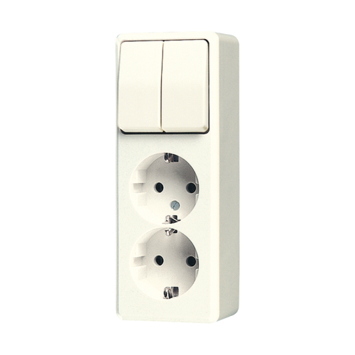 Jung Combinatie serie AP600 wit met R/A - 4011377077751 - 20014856