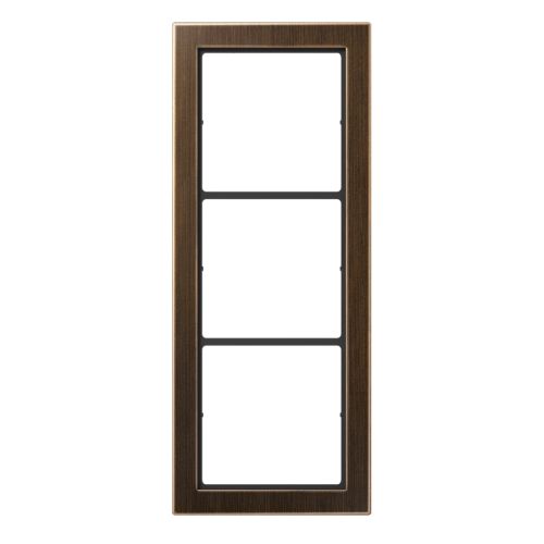 Jung Afdekraam 3-v. Flat Design messing ant. - 4011377093539 - 20018732