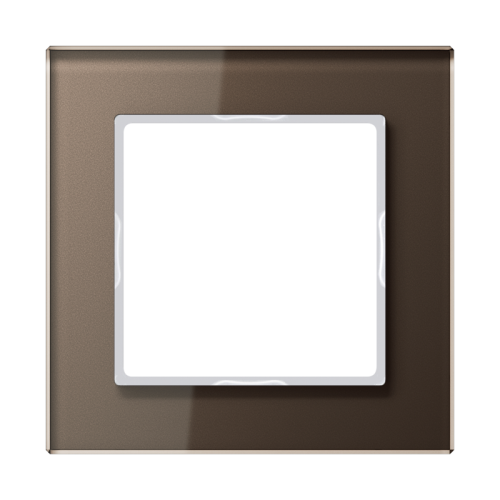JUNG afdekraam 1v mokka glas AC581GLMO - 4011377094840 - 11006169