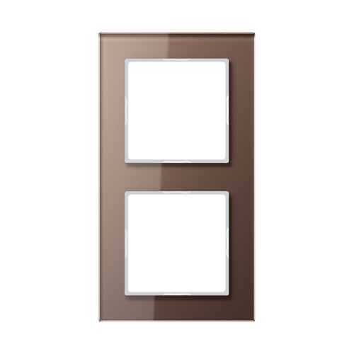 JUNG afdekraam 2v mokka glas AC582GLMO - 4011377094871 - 11006318