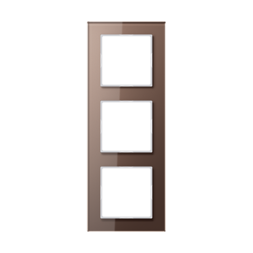JUNG afdekraam 3v mokka glas AC583GLMO - 4011377094895 - 11006319