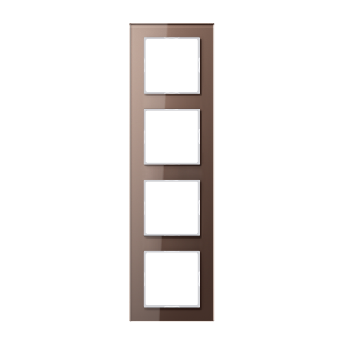 JUNG afdekraam 4v mokka glas AC584GLMO - 4011377094918 - 11006512