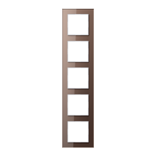 JUNG afdekraam 5v mokka glas AC585GLMO - 4011377094932 - 11006320