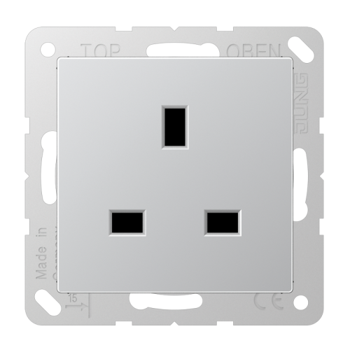 Jung WCD British Standard  13A A500 aluminium - 4011377114333 - 20015731