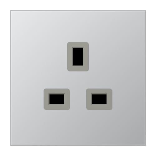 Jung WCD British Standard  13A LS-aluminium - 4011377117778 - 20016815