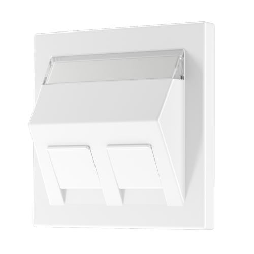 Jung Afdekking LS990 a.wit v.mod.jack 2-vdg. - 4011377119673 - 20019436