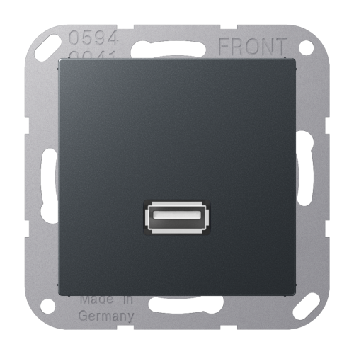 Jung Afdekking A500 antraciet voor 1xUSB - 4011377132269 - 20019936