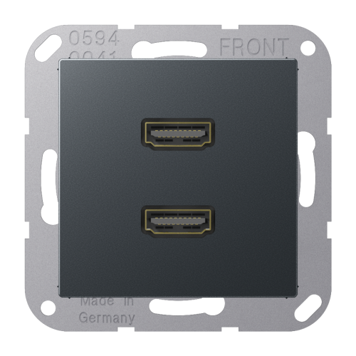 Jung Afdekking A500 antraciet voor 2xHDMI - 4011377132276 - 20019943