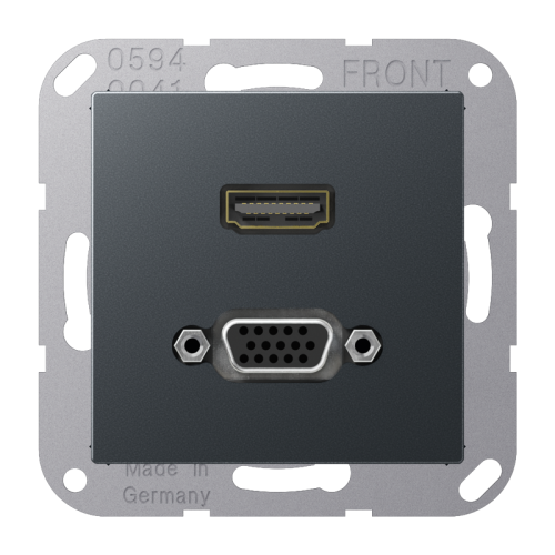 Jung Afdekking A500 antraciet voor HDMI/VGA - 4011377132313 - 20019963