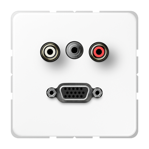 Jung Afdekking CD500 alp.wit v.Audio/Jack/VGA - 4011377132412 - 20019996