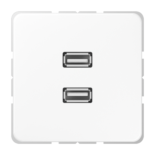 Jung Afdekking CD500 alpin wit voor 2xUSB - 4011377132504 - 20020002