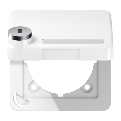 Jung Klapdeksel CD500 alpine wit met slot - 4011377148055 - 20018094