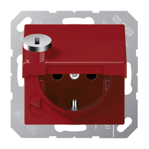 Jung Wcd. AS500 rood slagv.klapdeksel & slot - 4011377156845 - 20016945