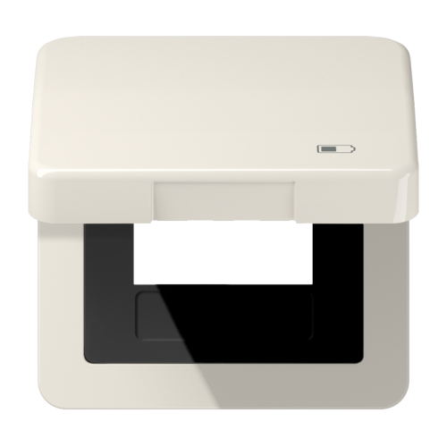 Jung Klapdeksel CD500 wit met symbool Lader - 4011377163720 - 20018148