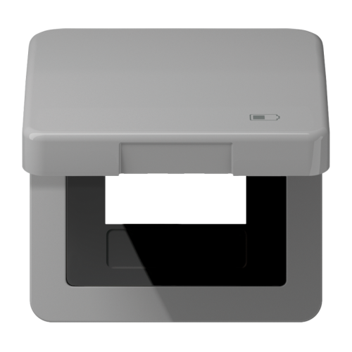 Jung Klapdeksel CD500 grijs m.symbool Lader - 4011377163768 - 20018151