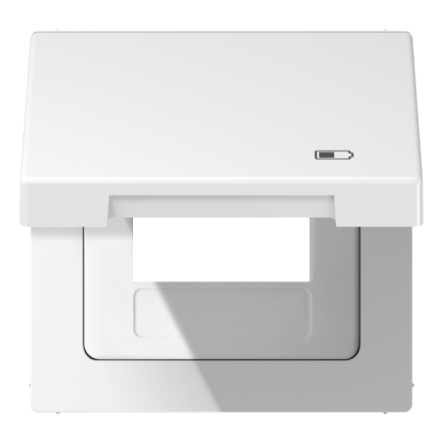 Jung Klapdeksel LS990 a.wit m. symbool Lader - 4011377164031 - 20019624