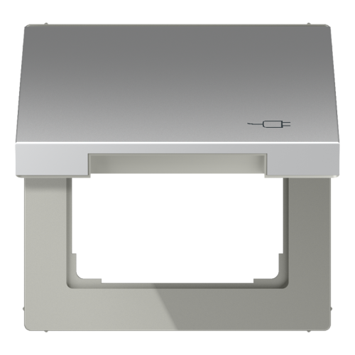Jung Klapdeksel LS-alum.m.symbool  stekker - 4011377164314 - 20016748