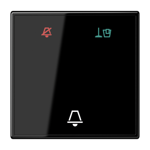 Jung Hotelschakelwip LS990 zwart glas buitenm - 4011377166219 - 20019790