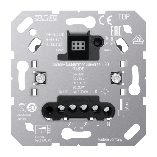 JUNG serie tastdimmer universeel led 1712DE - 4011377166929 - 3439103