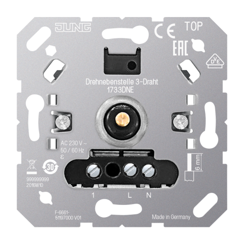 JUNG draaidimmer inbouw 1733DNE - 4011377166998 - 11004545
