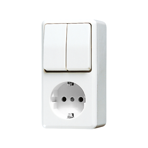 Jung Combinatie serie AP600 alpin wit met R/A - 4011377171930 - 20014903