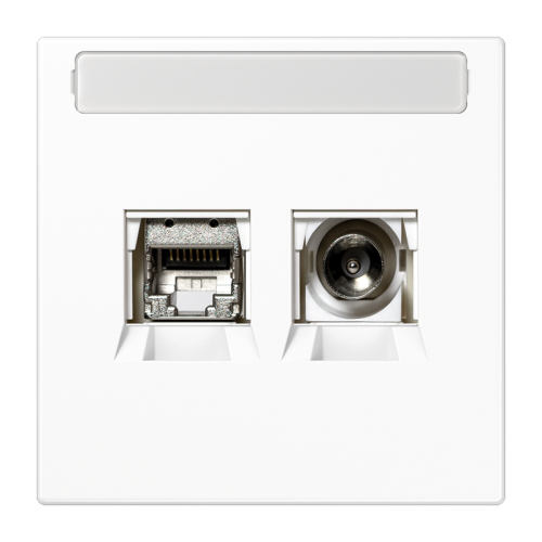 Jung Smart-TV aansluitdoos LS alpine wit - 4011377176287 - 20020316