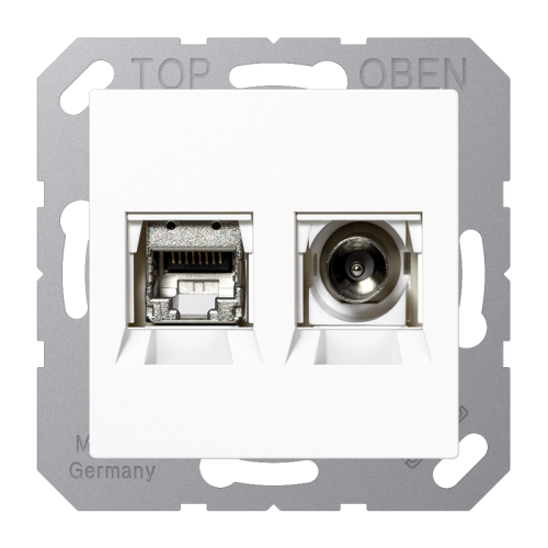 Jung Smart-TV aansluitdoos A alpine wit - 4011377176294 - 20020307