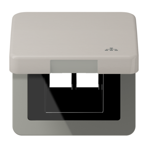 Jung Klapdeksel CD500 platina met symb.LAN - 4011377178953 - 20018133