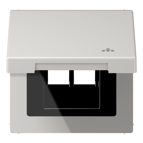 Jung Klapdeksel LS990 li.grijs met symb.LAN - 4011377178984 - 20019609
