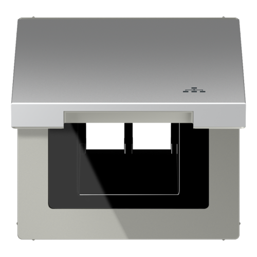 Jung Klapdeksel LS-alum.met symbool Lader - 4011377179011 - 20016745