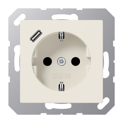 Jung Wcd.m.lader A(S)500 wit v.USB type C - 4011377184237 - 20015218