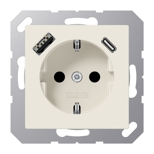 JUNG wcd 1v ra inb usb+usb-c creme A1520-15CA - 4011377184312 - 11005400