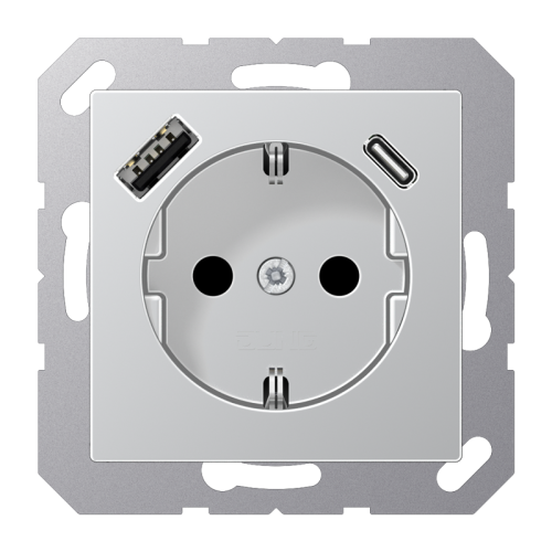 Jung Wcd.m.lader A500 alum.v.USB type A&C - 4011377184343 - 20015201