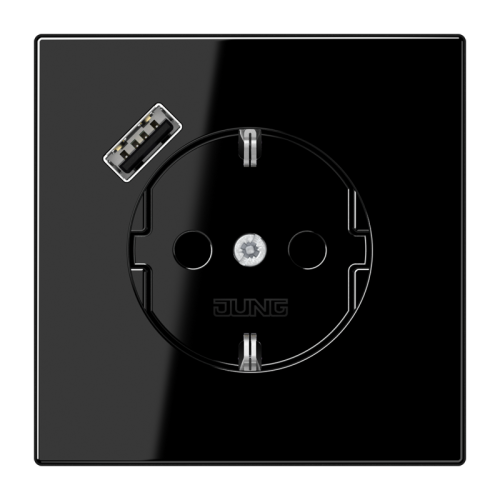 Jung Wcd.m.lader LS990 zwart v.USB type A - 4011377184428 - 20018922