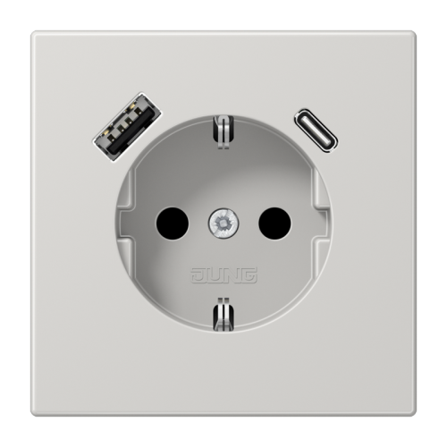 Jung Wcd.m.lader LS990 li.gr.v.USB type A&C - 4011377184664 - 20018915