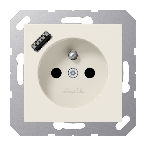 Jung Wcd.+lader A500 wit penaarde+USB-A - 4011377184770 - 20015328
