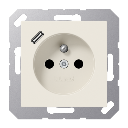 Jung Wcd.+lader A500 wit penaarde+USB-C - 4011377184848 - 20015337