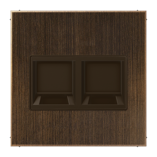 Jung Afdek.LS messing ant.v.mod.jack 2-vdg. - 4011377187306 - 20020190