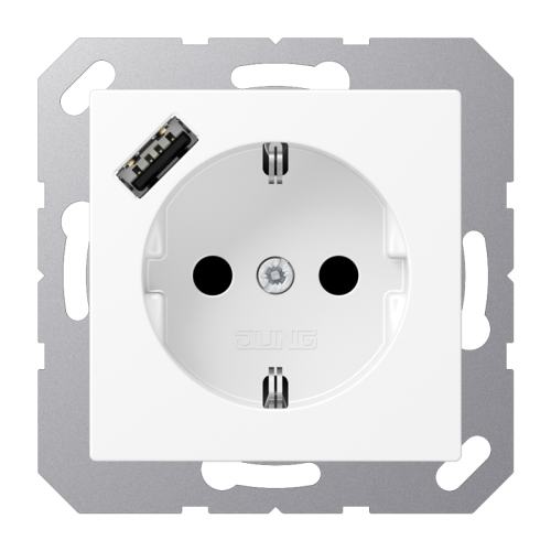 Jung Wcd.m.lader A500 wit mat v.USB type A - 4011377187566 - 20015217
