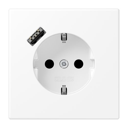 Jung Wcd.m.lader LS990 wit mat v.USB type A - 4011377187610 - 20018925