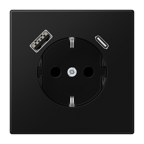 Jung Wcd.m.lader LS990 gra.zw.v.USB type A&C - 4011377187627 - 20018917