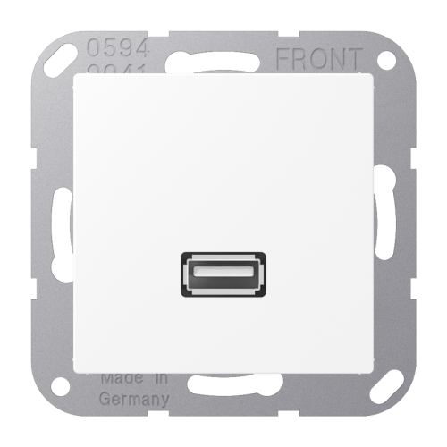 Jung Afdekking A500 matwit voor 1xUSB - 4011377203402 - 20019940