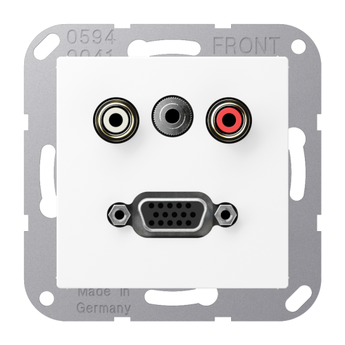 Jung Afdekking A500 matwit v. Audio/Jack/VGA - 4011377203426 - 20019914