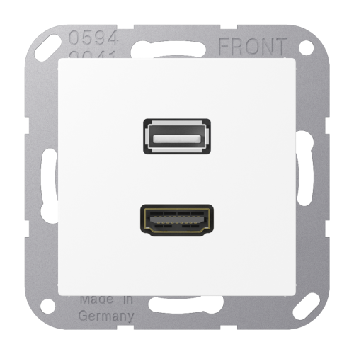 Jung Afdekking A500 matwit voor HDMI/USB - 4011377203518 - 20019961