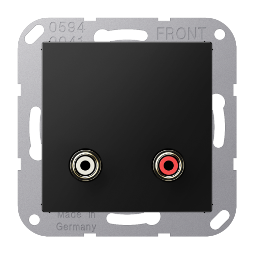 Jung Afdekking A500 matzwart voor Cinch Audio - 4011377204836 - 20019900
