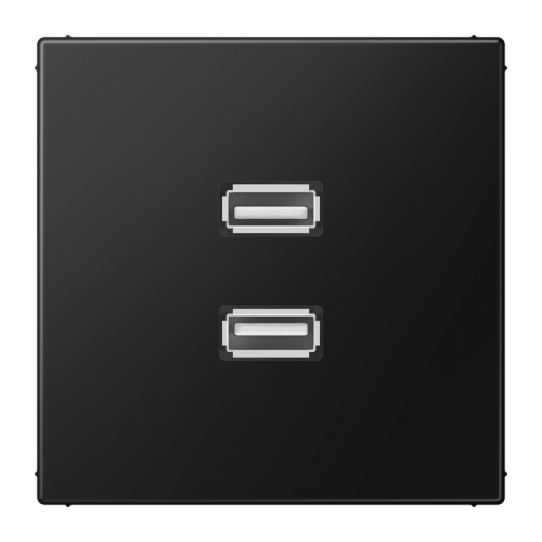 Jung Afdekking LS990 matzwart voor 2xUSB - 4011377205017 - 20020064