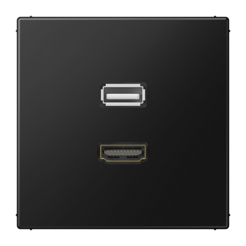 Jung Afdekking LS990 matzwart voor HDMI/USB - 4011377205031 - 20020070