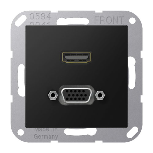 Jung Afdekking A500 matzwart voor HDMI/VGA - 4011377205048 - 20019965