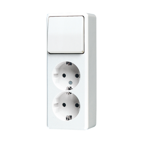 Jung Combinatie wissel AP600 a. wit met R/A - 4011377207622 - 20014859