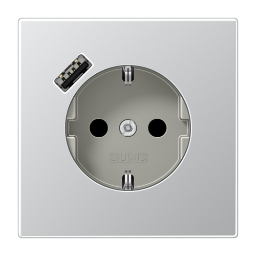 Jung Wcd + lader LS alu USB A - 4011377213920 - 20016511